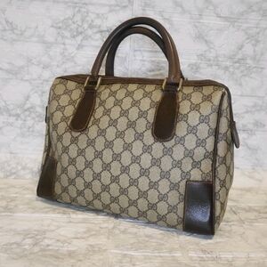 Gucci Tan and Brown Monogram Duffel Bag (AUTHENTIC VINTAGE)